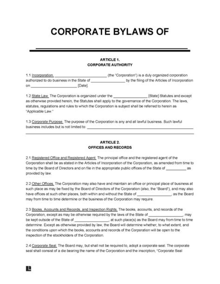 Are bylaws an operating agreement?