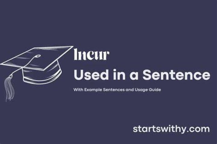 Can incur be used as a verb?