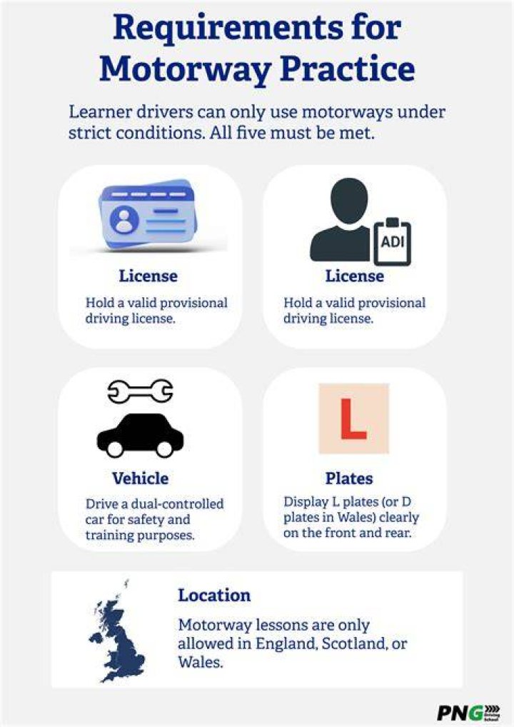 Can you drive on motorway with l plates?