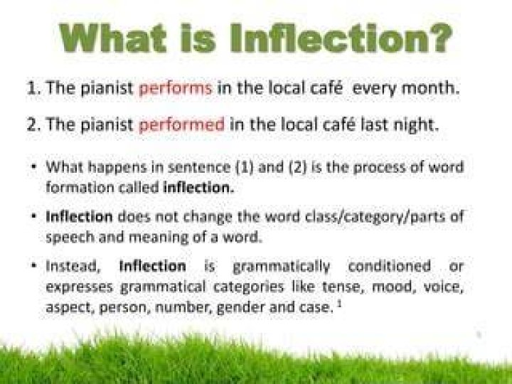 Does english has inflection?