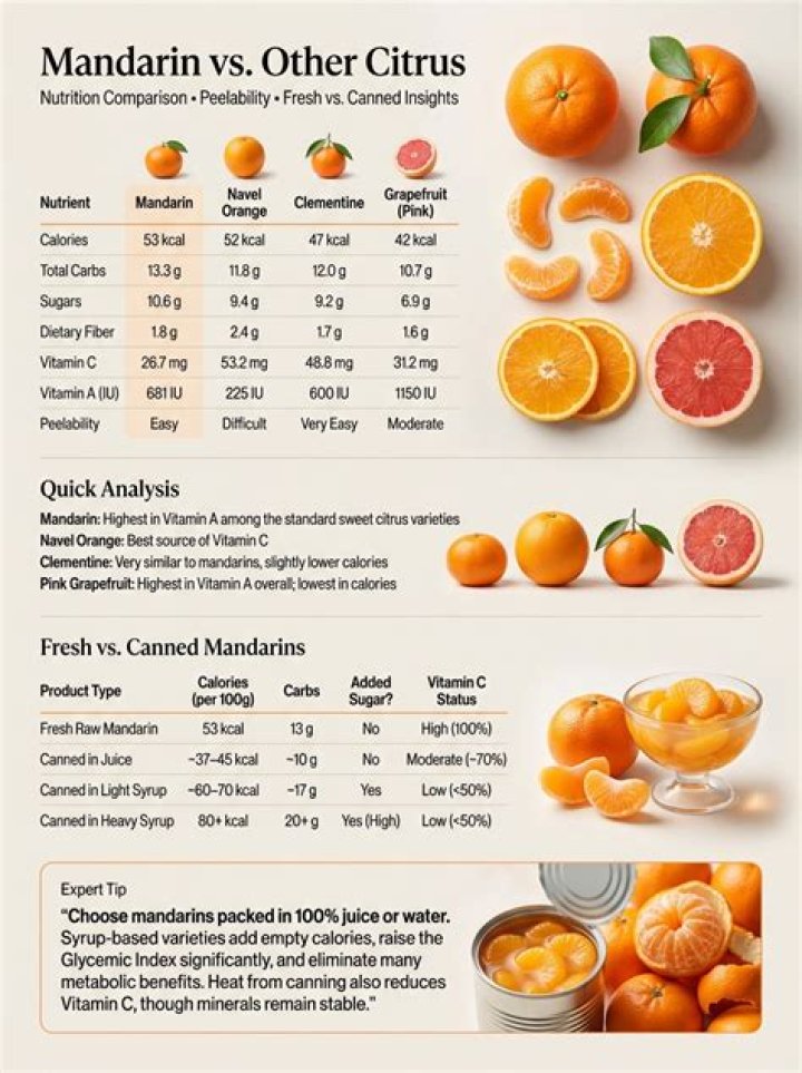 Does mandarin oranges have potassium?