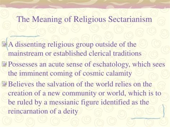 In religious traditions sectarianism meaning?