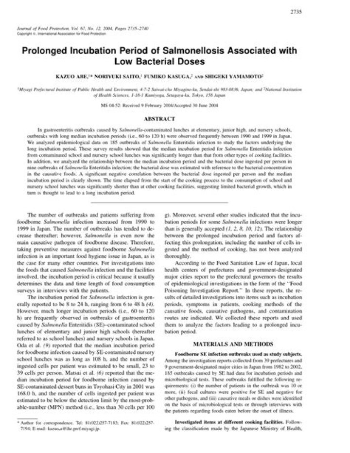 Incubation period in salmonellosis lasts?