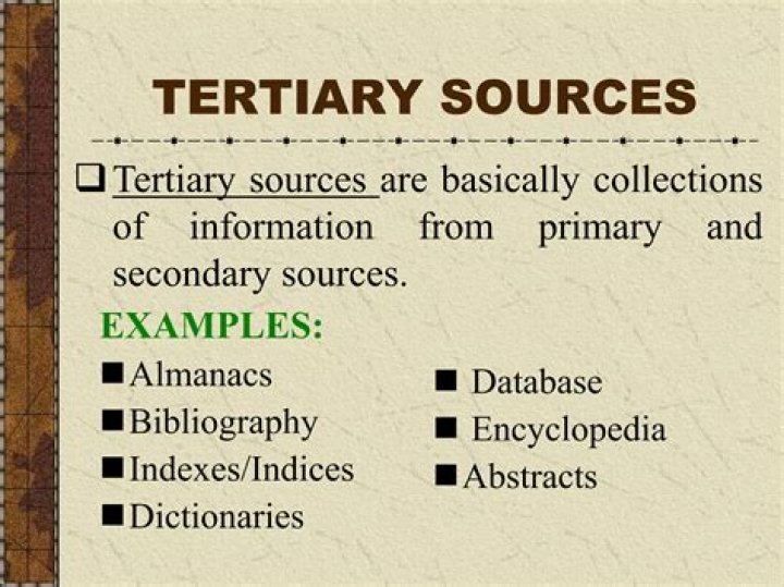 Is indices a primary source?