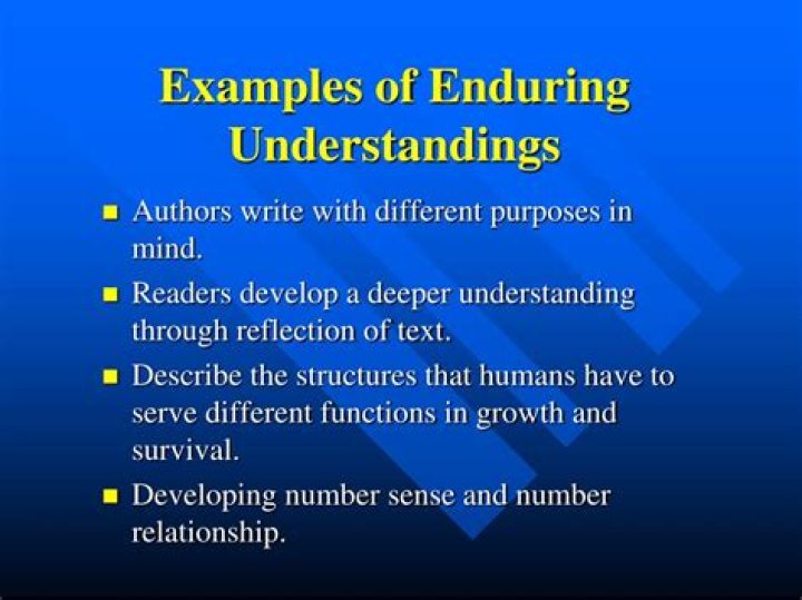 Was does enduring mean?