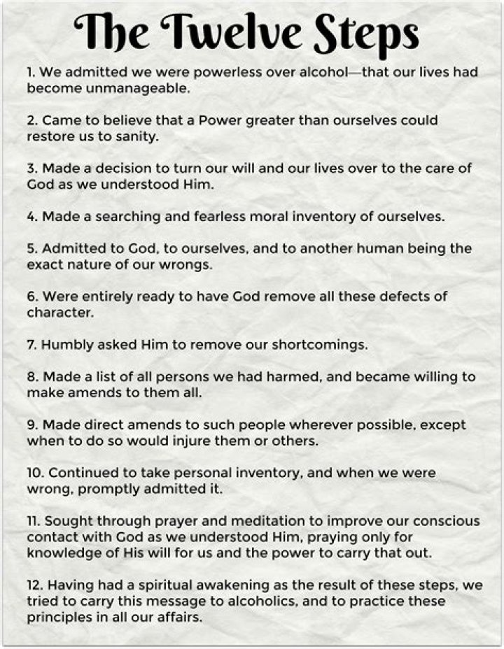 What are the 12 steps?