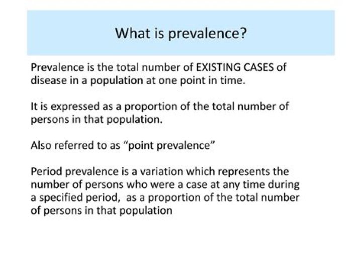 What does prevalence mean?