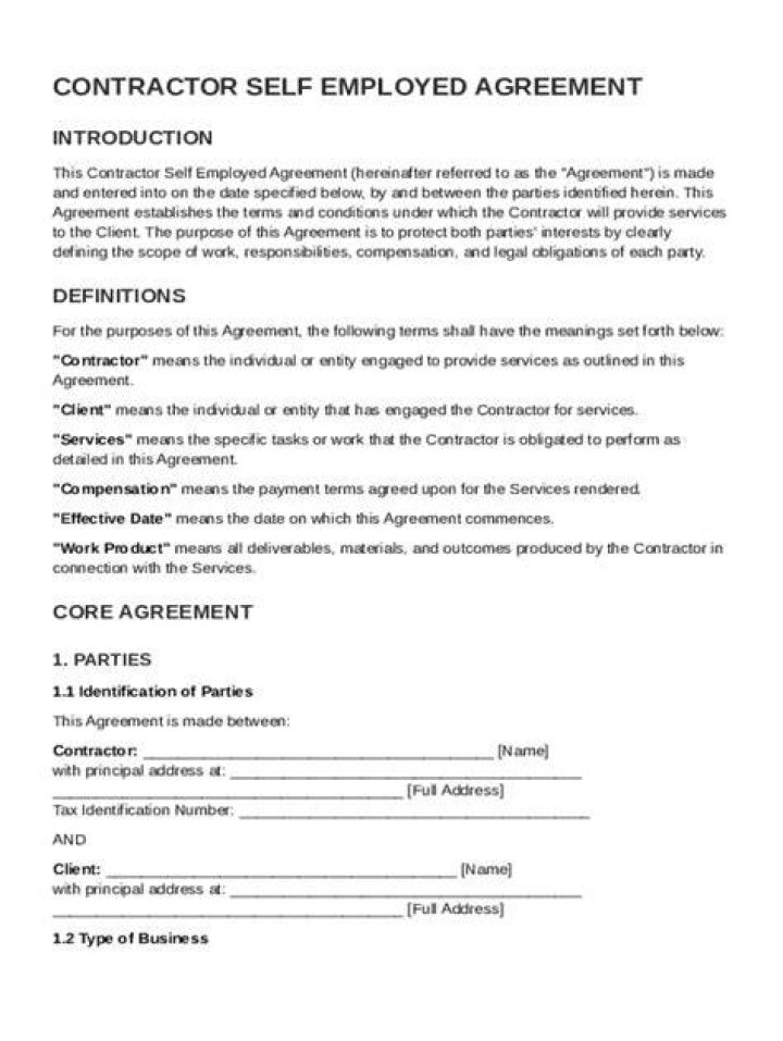 What is a self contractor?