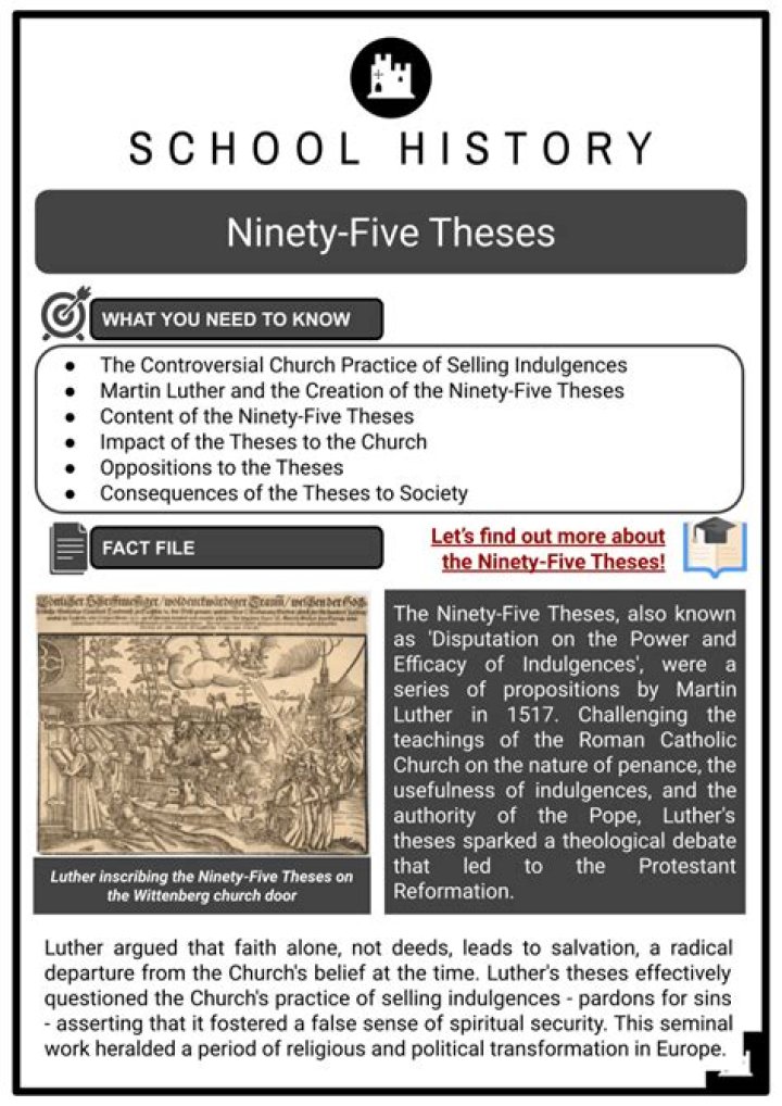 What were the ninety-five theses?
