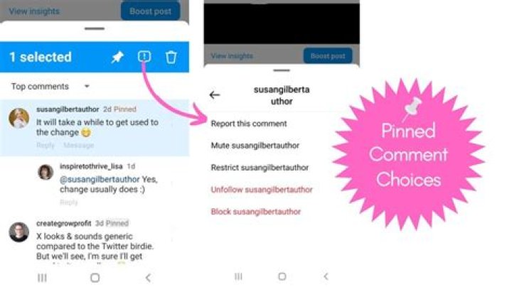 Whats a pinned comment on instagram?