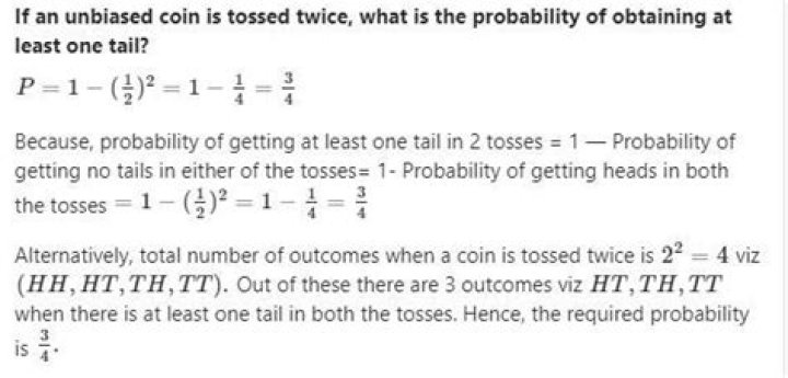 When two unbiased coins are tossed?