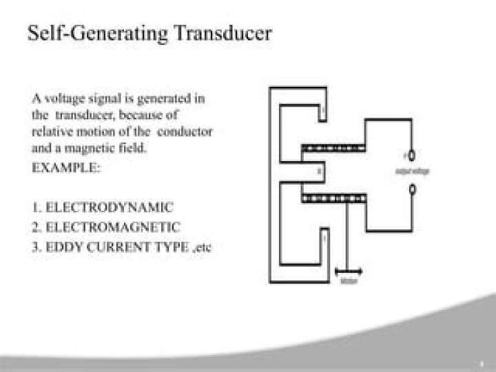 Which is self generating transducer?