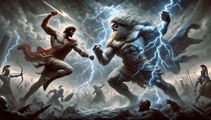 Who fought in the titan war?