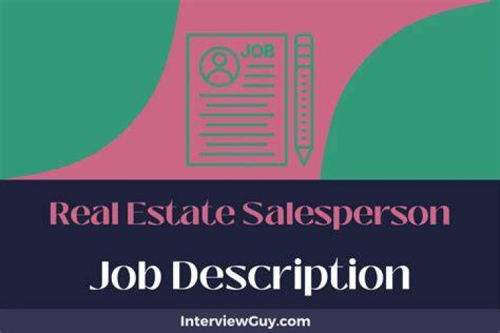 Who is a real estate salesperson?