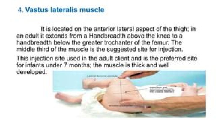 Why vastus lateralis for infants?